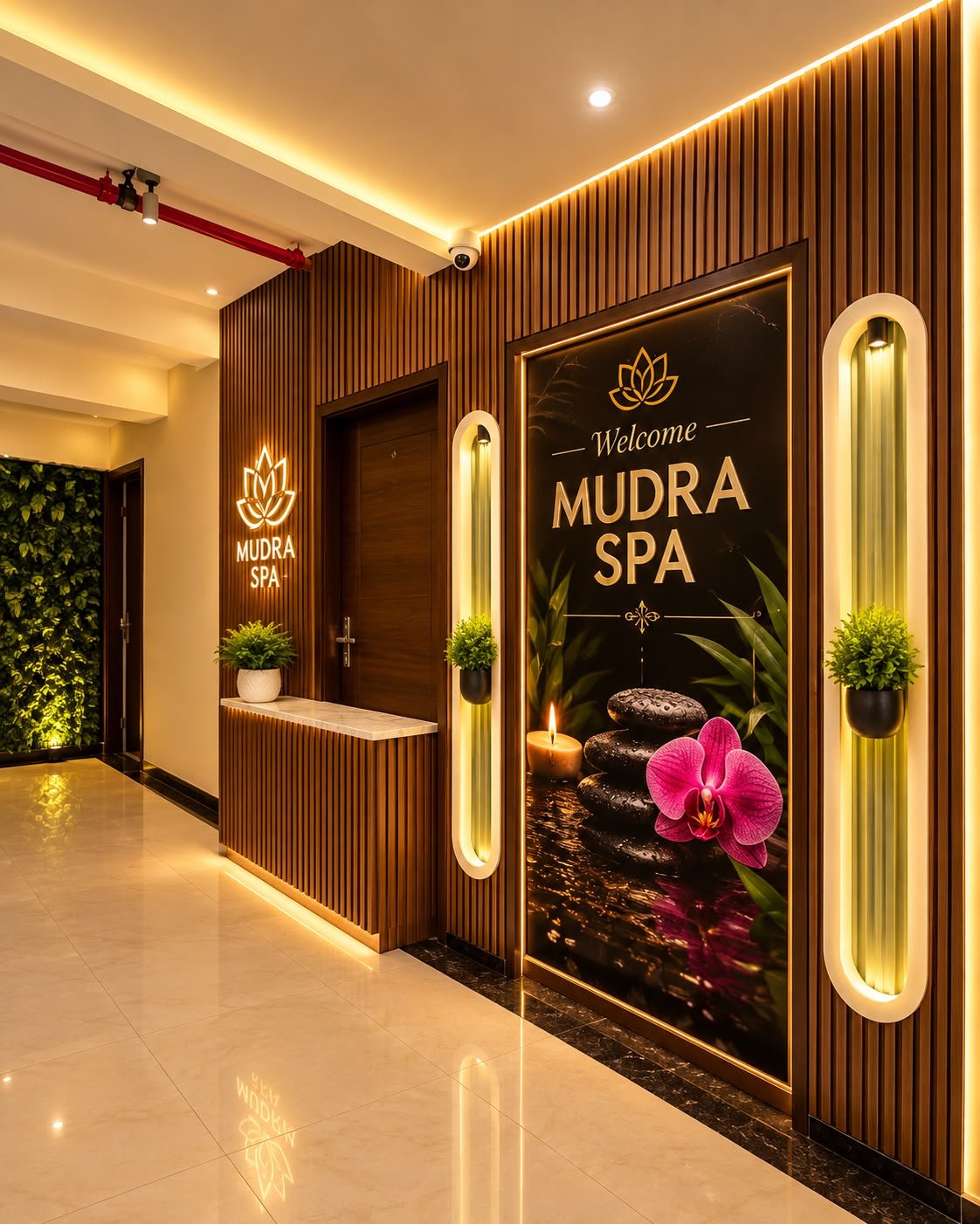 Professional spa facial treatment